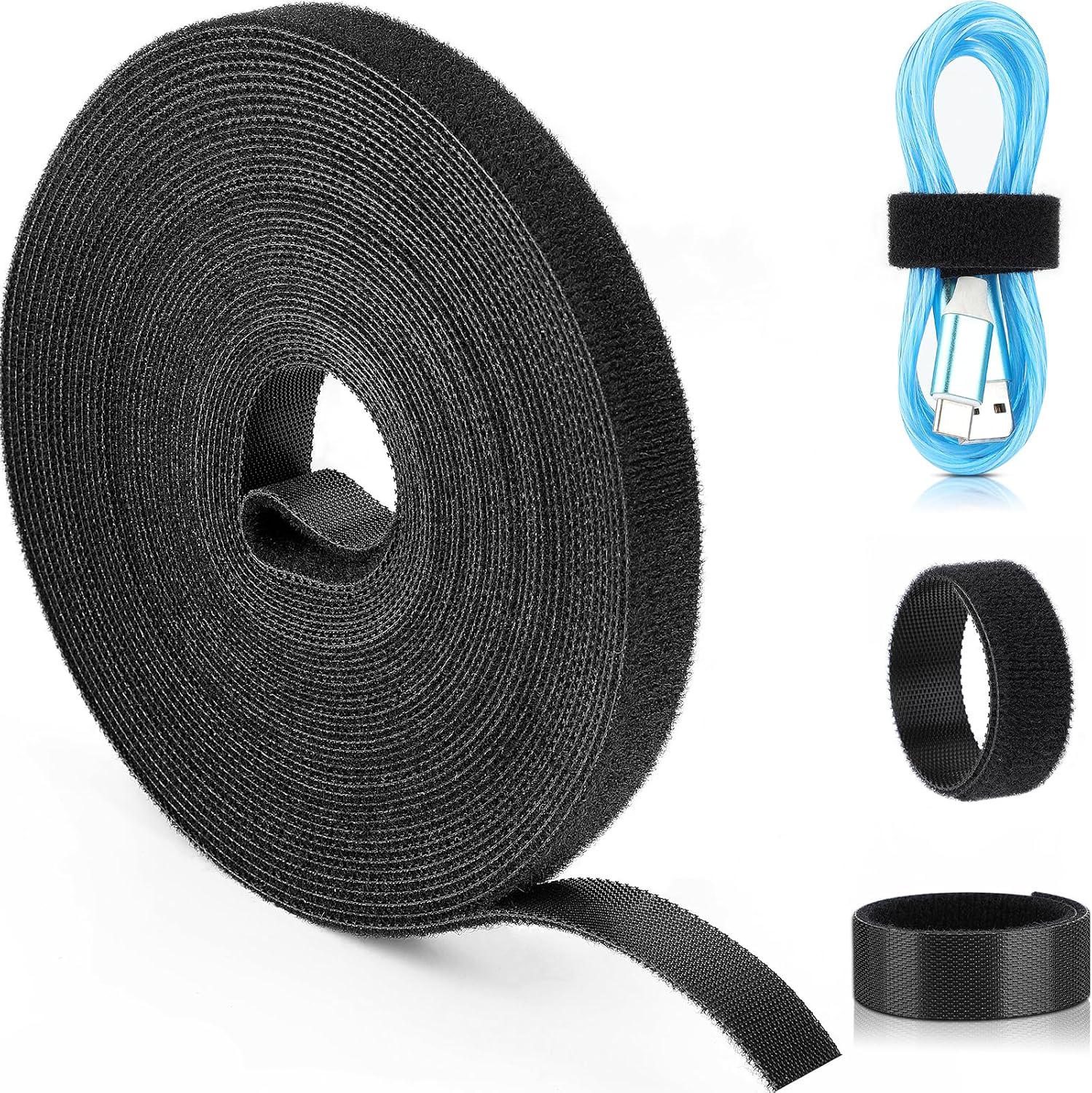 Cable Management Sleeve - ที่เก็บสายเคเบิล จัดการสายเคเบิล ที่เก็บสายแบบฉีกได้ ที่มัดสายเคเบิล อุปกรณ์เสริมโทรศัพท์ ที่จัดระเบียบสายไฟและสายเคเบิล