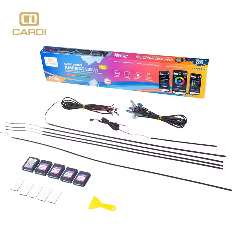 Rgb Light Strip - K4 18 1 ไฟ LED นีออนสีเต็มรูปแบบสำหรับตกแต่งภายในรถยนต์