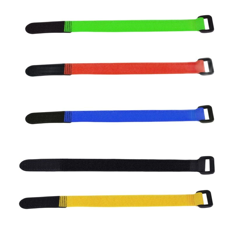 Cable Management Sleeve - สายรัดแบตเตอรี่20*300มม. สายรัดไนลอนแบบนำกลับมาใช้ใหม่ได้คุณภาพสูงสำหรับเฮลิคอปเตอร์โดรนอาร์ซีคอปเตอร์สี่ใบพัด10ชิ้น