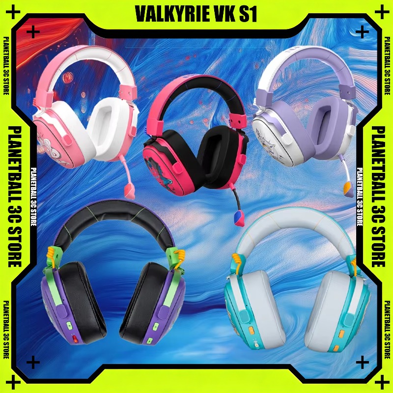 Pc Gaming Cs2 - VALKYRIE VK S1 ชุดหูฟังสำหรับเล่นเกมไร้สายแบบไตรโหมด 2.4G บลูทูธความหน่วงต่ำหูฟังอีสปอร์ตสำหรับเกมเมอร์