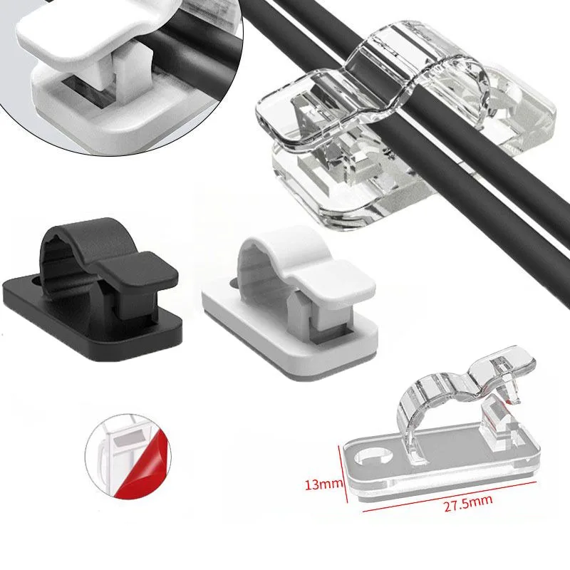 Cable Management Sleeve - คลิปจัดระเบียบสายเคเบิล 10/50 ชิ้น อุปกรณ์จัดการสายไฟ ที่เก็บสาย ที่รัดสาย