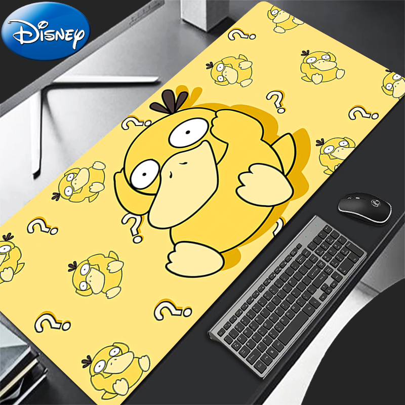 Pc Gaming Notebook - แผ่นรองเมาส์สำหรับเล่นเกม P-Pokemon Psyduck 90x40 ซม. อนิเมะ