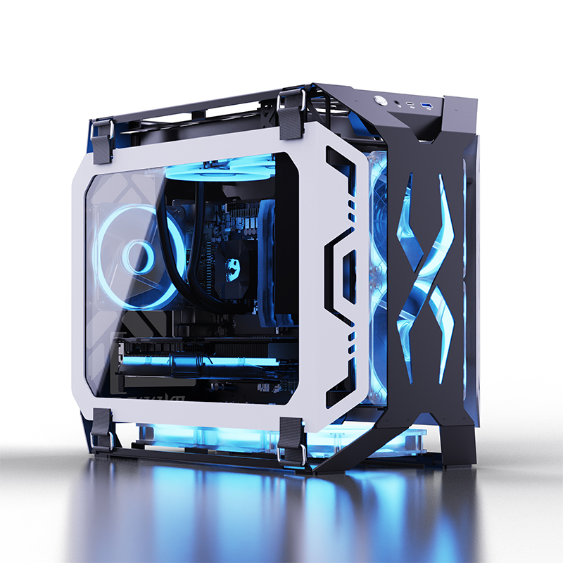 Pc Gaming Case - เคสคอมพิวเตอร์ Lovingcool ดีไซน์ใหม่แบบเปิดโล่ง รองรับเมนบอร์ด Micro ATX