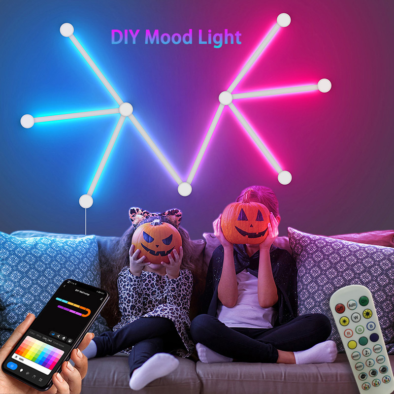 Rgb Light Strip - โคมไฟติดผนัง RGB อัจฉริยะ, ไฟ LED เชื่อมต่อแอป