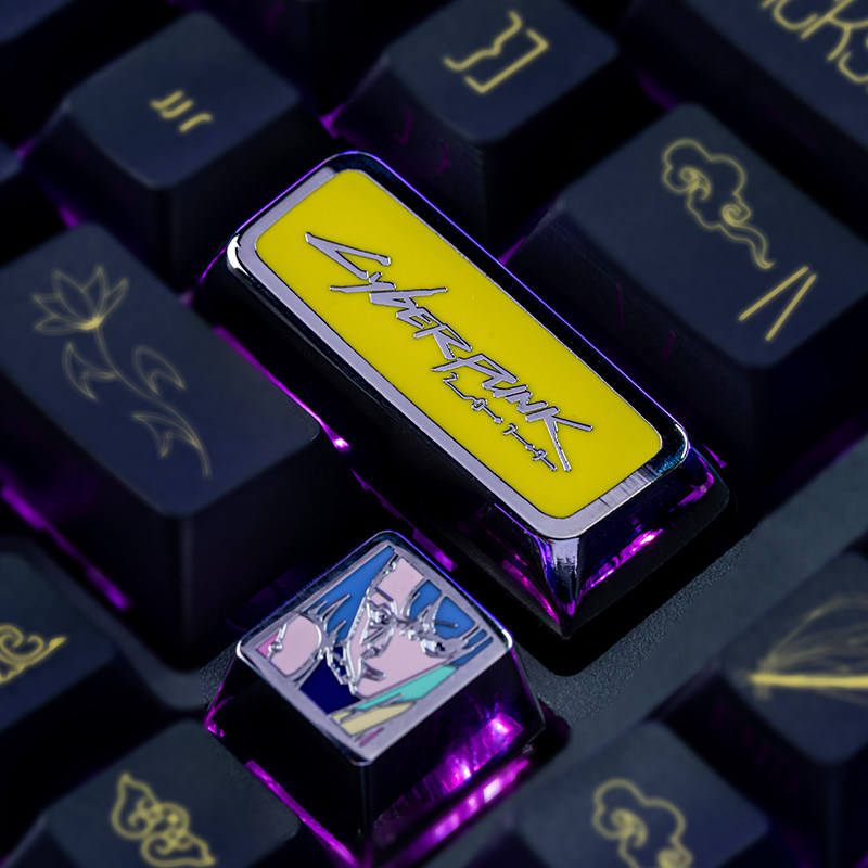 Japan Pc Gaming - คีย์แคปอนิเมะ ธีมไซเบอร์พังค์ 2077 คีย์บอร์ดกลไก วัสดุโลหะ คีย์แคปสำหรับคีย์บอร์ดเกมมิ่งพีซี