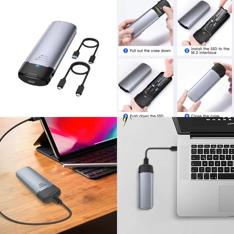 Pc Gaming Case - กล่องใส่ M2 NVMe SSD 10Gbps อลูมิเนียม
