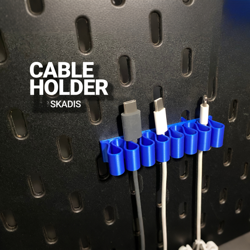 Cable Management Sleeve - คลิปจัดสายเคเบิลแบบติดผนังสำหรับแผ่นเพ็กบอร์ด ใช้ได้กับ Skadis เพ็กบอร์ด สำหรับจัดการสายไฟ ที่เก็บสายชาร์จ