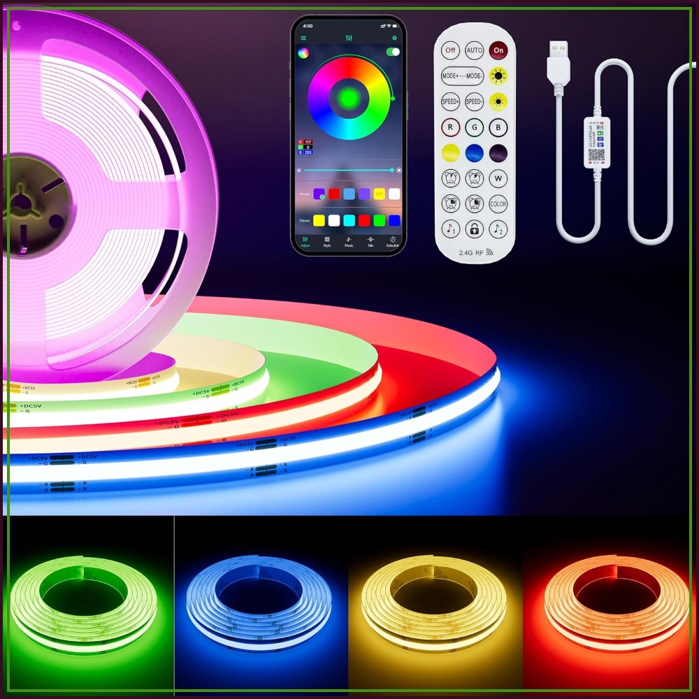 Rgb Light Strip - ไฟแถบ LED RGB แบบ COB 5V