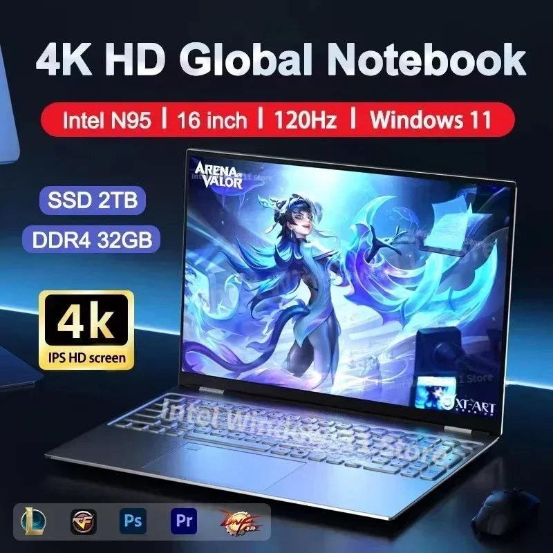 Pc Gaming Notebook - แล็ปท็อปใหม่ Intel N95 หน้าจอ 4K HD