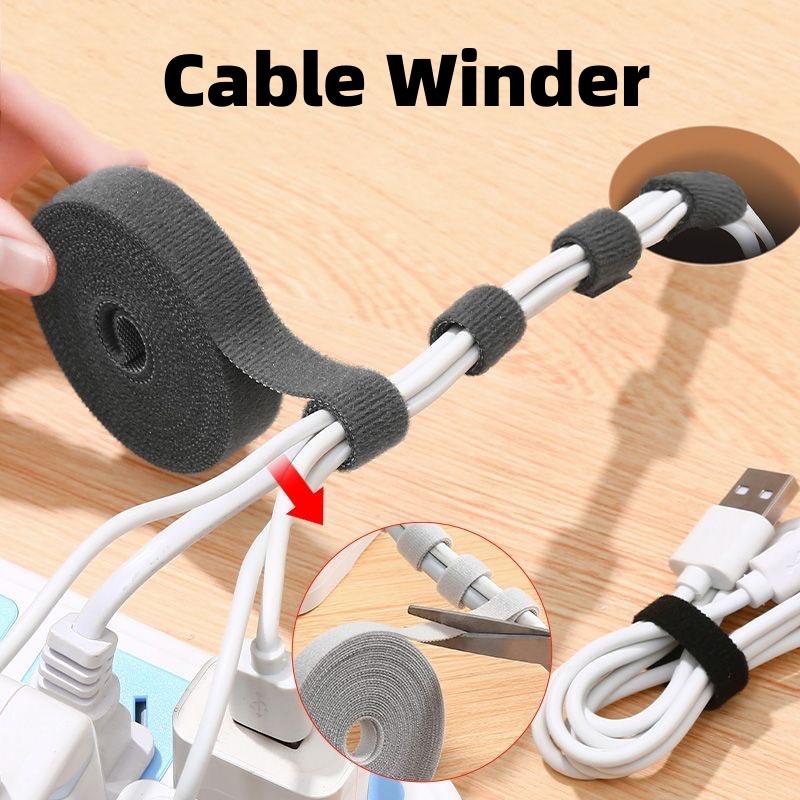 Cable Management Sleeve - สายรัดจัดระเบียบสายเคเบิล แบบฉีกได้ สำหรับจัดการสายโทรศัพท์ เมาส์ หูฟัง สายดาต้า