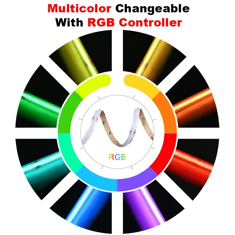 ไฟ LED แบบม้วน FCOB RGB ปรับคว - Rgb Light Strip บทวิจารณ์และราคา