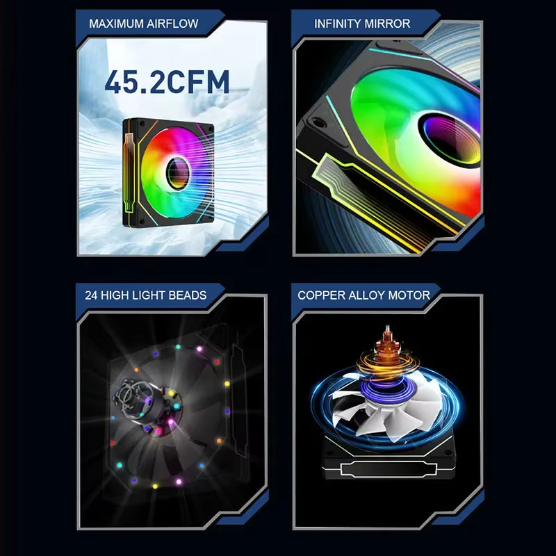 พัดลมเคส PRISM 4 PRO ขนาด 120  - Pc Gaming Case บทวิจารณ์และราคา