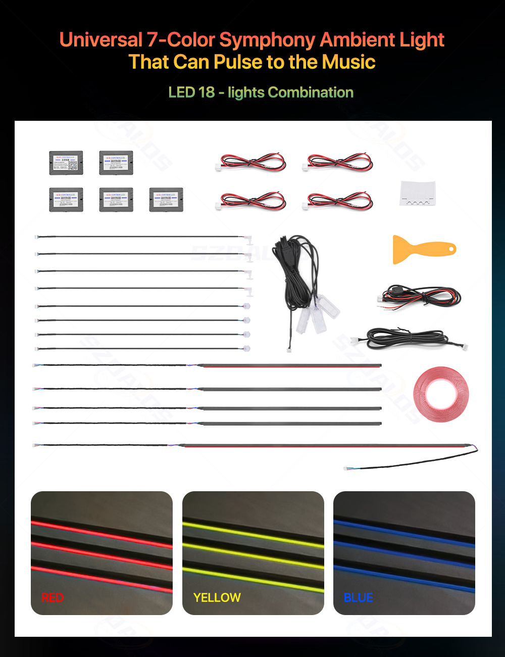 ชุดไฟตกแต่งภายในรถยนต์ขายดี 18 - Rgb Light Strip บทวิจารณ์และราคา
