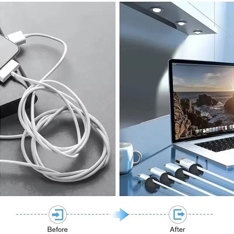 คลิปหนีบสาย ที่ยึดสายโทรศัพท์  - Cable Management Sleeve บทวิจารณ์และราคา