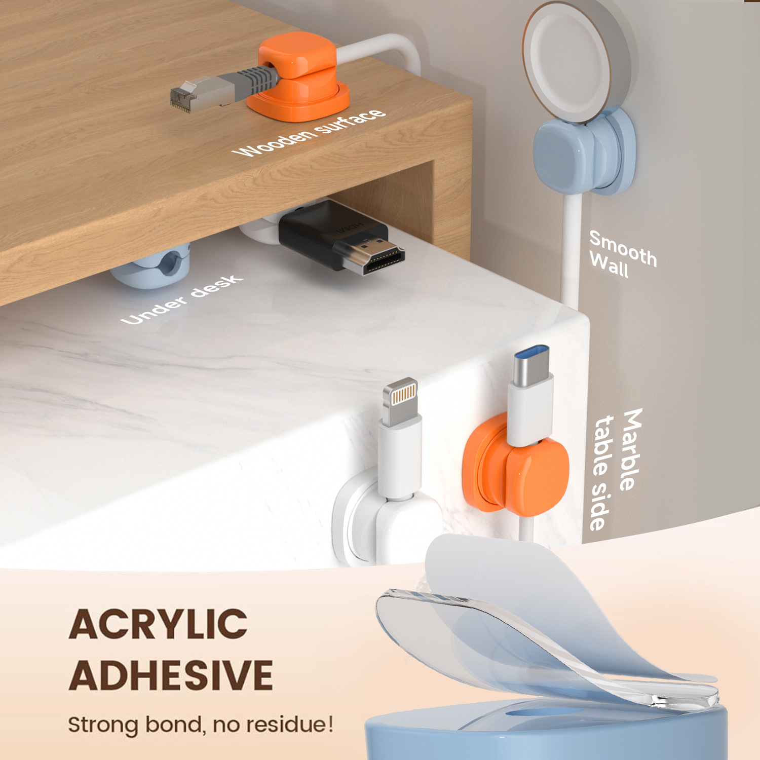 ที่เก็บสายไฟแบบกาว ตัวหนีบสายไ - Cable Management Sleeve บทวิจารณ์และราคา