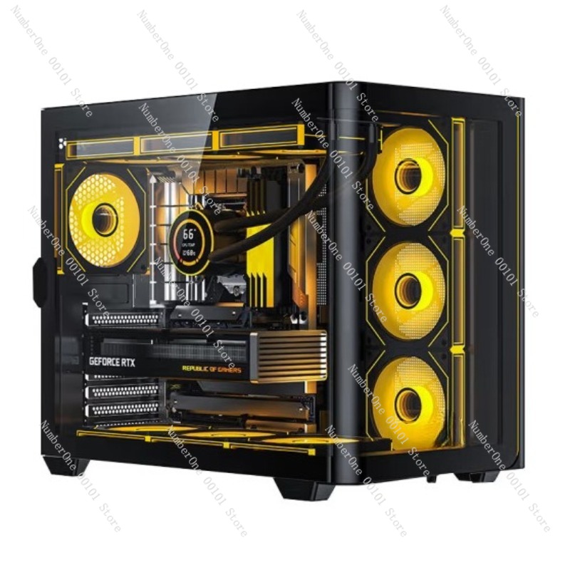 เคสคอมพิวเตอร์ตั้งโต๊ะกระจกโค้ - Pc Gaming Case บทวิจารณ์และราคา