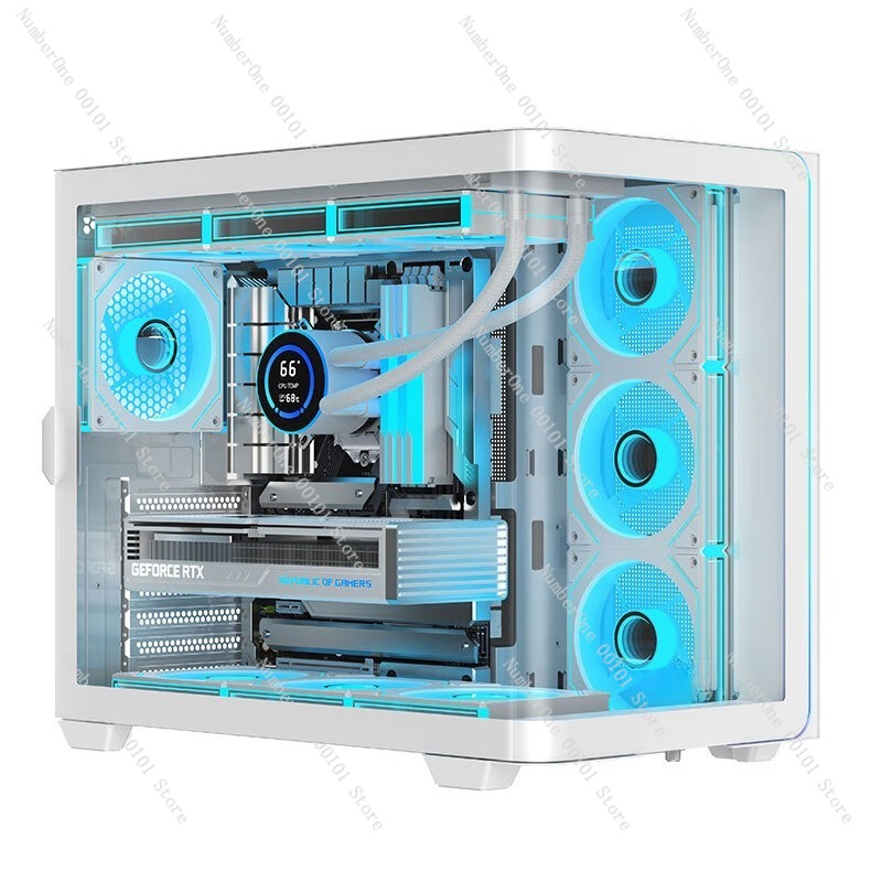 เคสคอมพิวเตอร์ตั้งโต๊ะกระจกโค้ - Pc Gaming Case บทวิจารณ์และราคา
