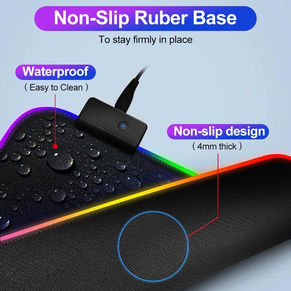 แผ่นรองเมาส์สำหรับเล่นเกม RGB  - Rgb Mousepad บทวิจารณ์และราคา