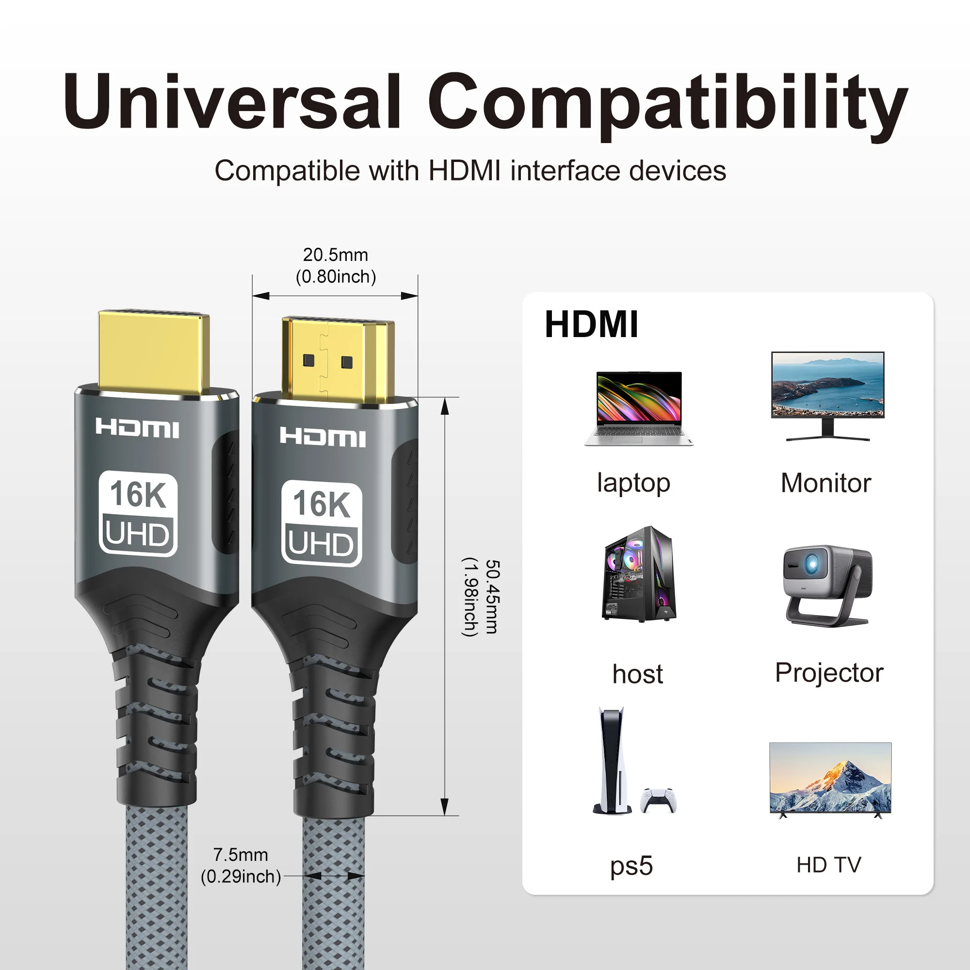 สาย HDMI 2.2/2.1/2.0 16K@60Hz  - Pc Gaming Vs Ps5 บทวิจารณ์และราคา