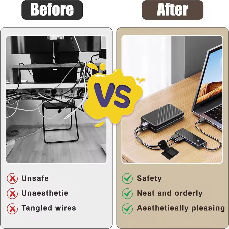 ที่ยึดสายไฟใต้โต๊ะแบบปรับได้ พ - Cable Management Sleeve บทวิจารณ์และราคา
