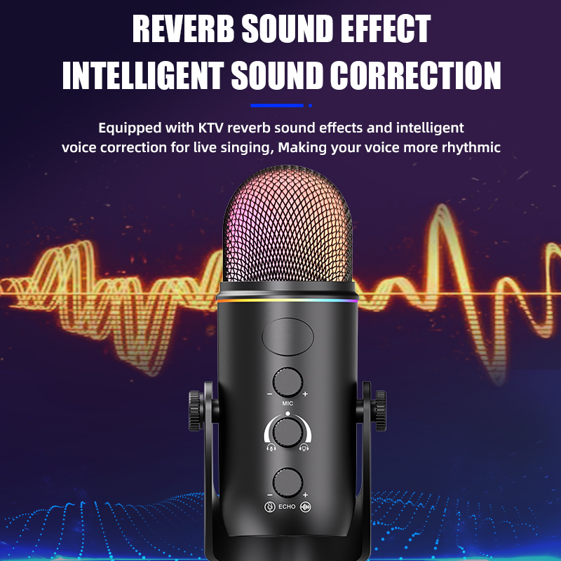 ไมโครโฟนสำหรับเล่นเกม RGB USB, - Pc Gaming Youtuber บทวิจารณ์และราคา