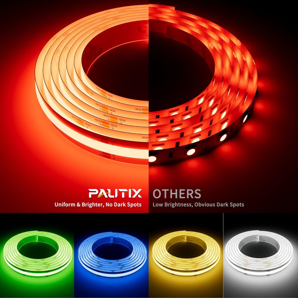 ไฟแถบ LED RGB แบบ COB 5V USB ค - Rgb Light Strip บทวิจารณ์และราคา