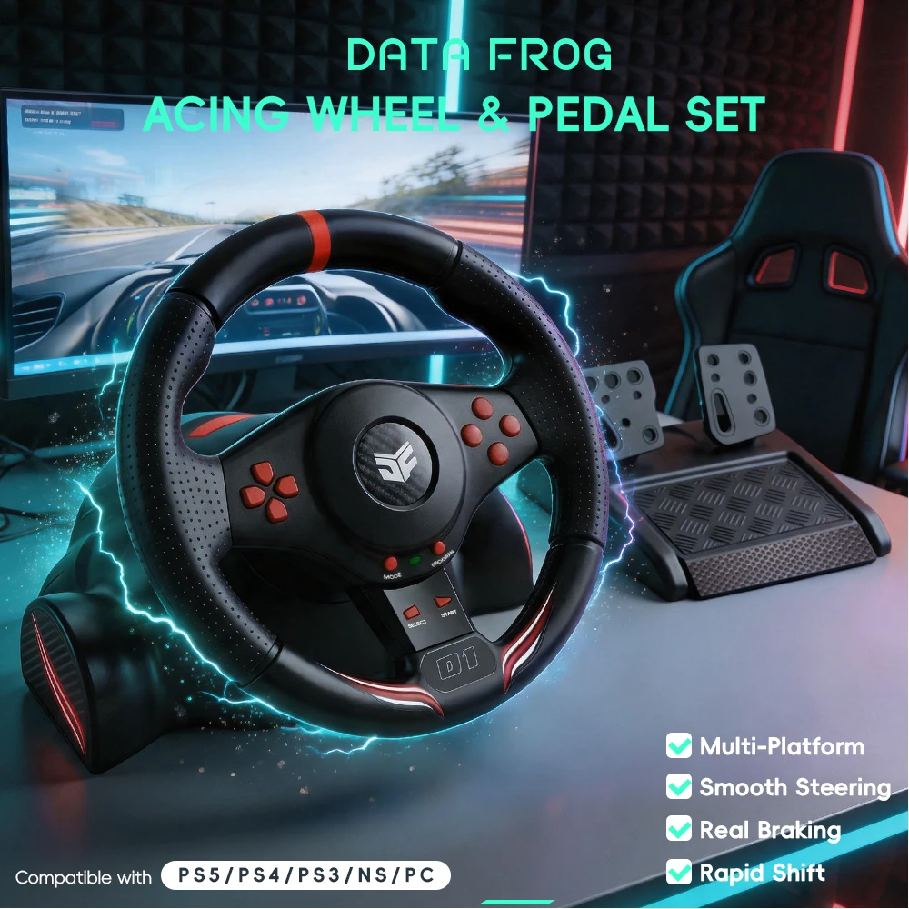 พวงมาลัยเกมมิ่ง Data Frog 270  - Pc Gaming Ps5 บทวิจารณ์และราคา